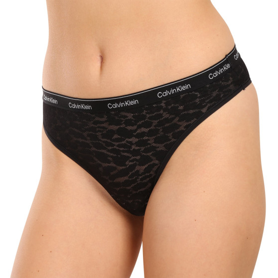 3PACK dámské kalhotky brazilky Calvin Klein černé (QD5225E-UB1)