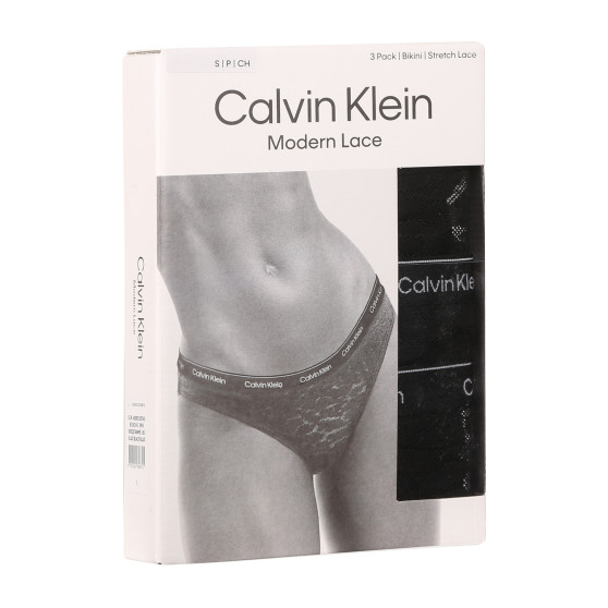 3PACK dámské kalhotky Calvin Klein černé (QD5069E-UB1)