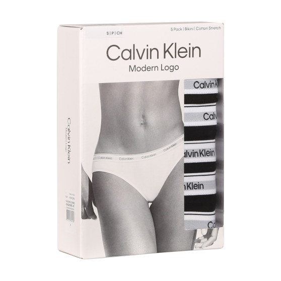 5PACK dámské kalhotky Calvin Klein černé (QD5208E-UB1)