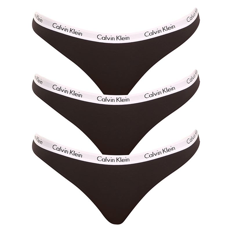E-shop 3PACK dámské kalhotky Calvin Klein černé