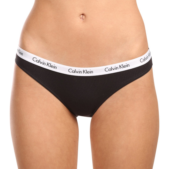 3PACK dámské kalhotky Calvin Klein černé (QD3588E-001)