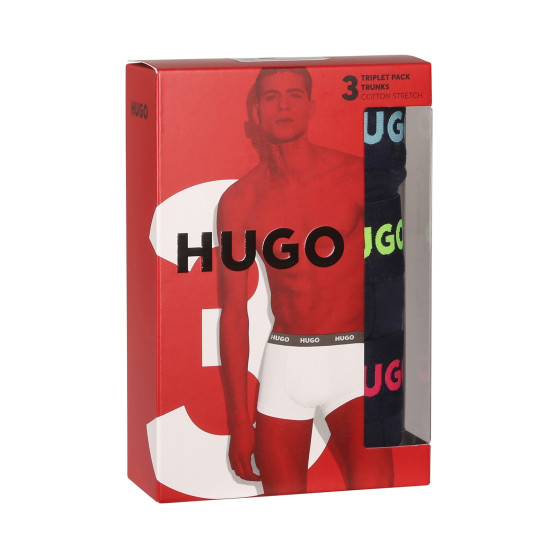 3PACK pánské boxerky HUGO vícebarevné (50469766 414)