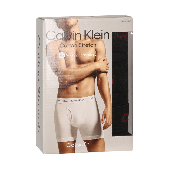 3PACK pánské boxerky Calvin Klein černé (NB2616A-NC1)
