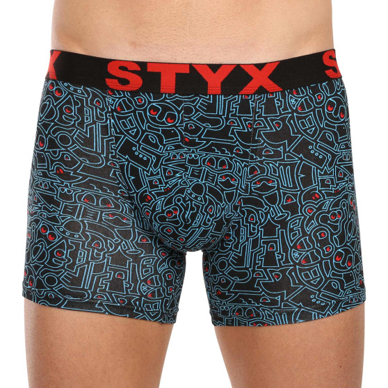 5PACK pánské boxerky Styx long art sportovní guma vícebarevné (5U1267924)