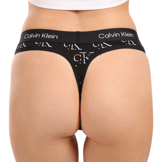 Dámská tanga Calvin Klein černá (QF7221E-LOC)
