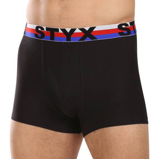 3PACK pánské boxerky Styx sportovní guma vícebarevné trikolóra (3G19001)