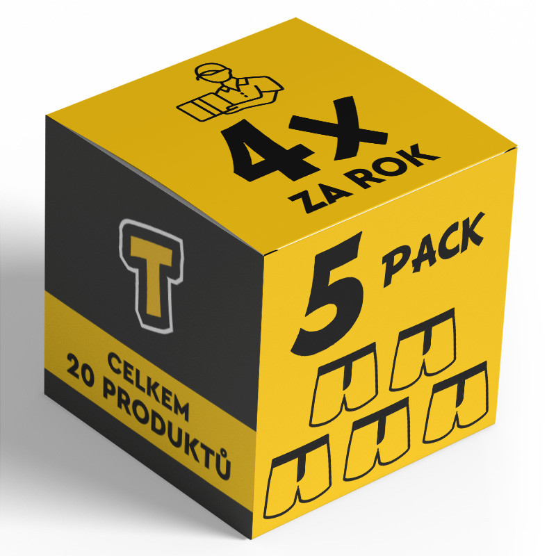 E-shop 4x 5PACK pánské trenky Nedeto - čtvrtletní roční předplatné XL