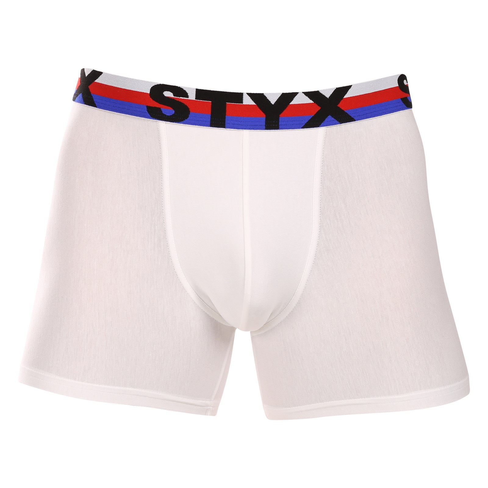 E-shop Pánské boxerky Styx long sportovní guma bílé trikolóra