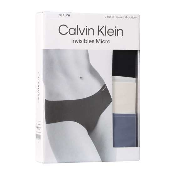 3PACK dámské kalhotky Calvin Klein bezešvé vícebarevné (QD3559E-NP0)