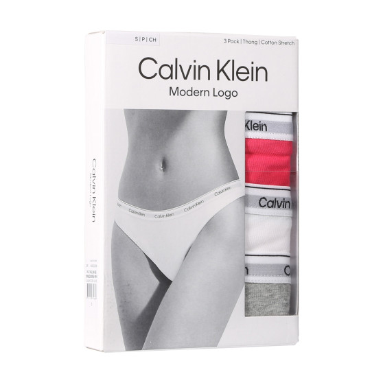 3PACK dámská tanga Calvin Klein vícebarevná (QD5209E-NP4)