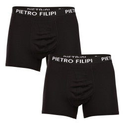 2PACK pánské boxerky Pietro Filipi černé (2BCL002)