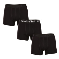 3PACK pánské boxerky Pietro Filipi černé (3BCL005)