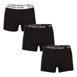 3PACK pánské boxerky Pietro Filipi černé (3BCL006)