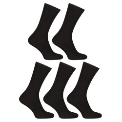 5PACK ponožky Nedeto vysoké bambusové černé (5PBV01)