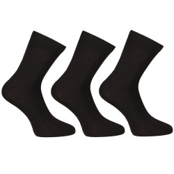 3PACK ponožky Nedeto kotníkové bambusové černé (3PBK01)