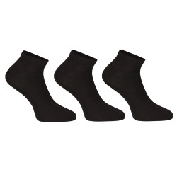 3PACK ponožky Nedeto nízké bambusové černé (3PBN01)