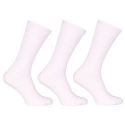 3PACK ponožky Nedeto vysoké bambusové bílé (3PBV02)