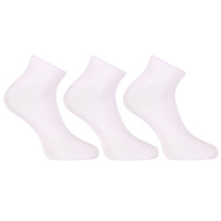 3PACK ponožky Nedeto nízké bambusové bílé (3PBN02)