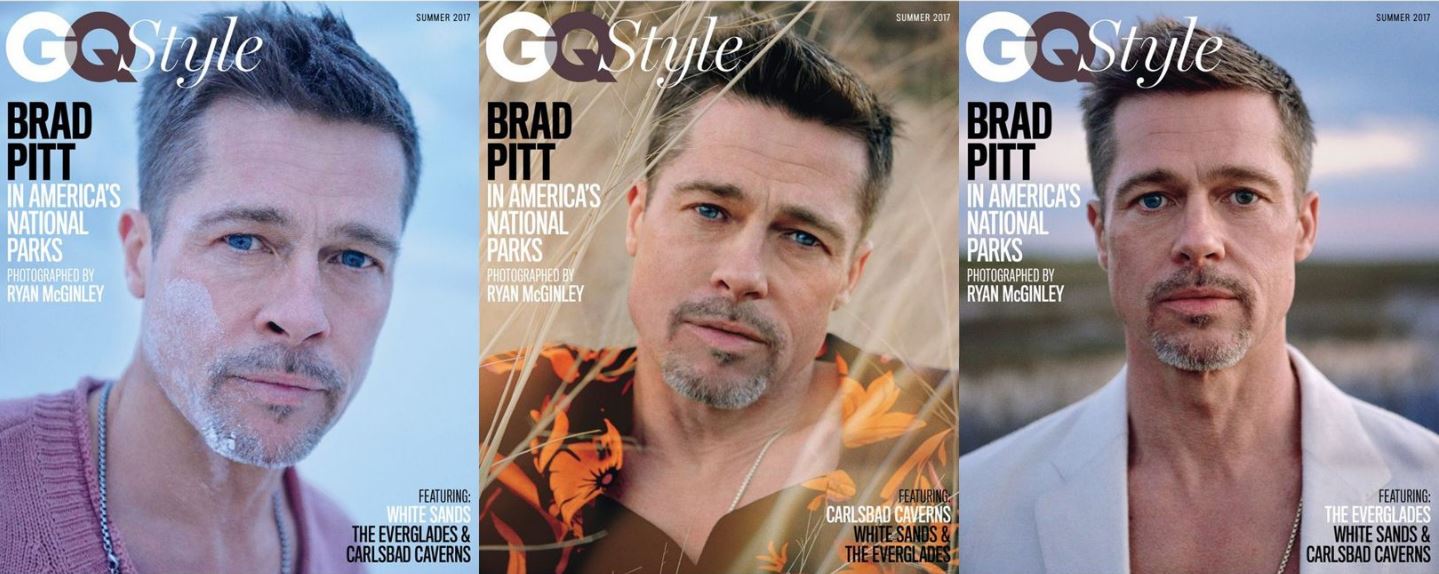 Brad Pitt, hollywoodský herec, krasavec, pro magazín QG