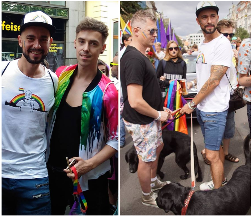 Jiří Korytář a Matěj Kašpar podpořili průvod hrdosti Prague Pride. 