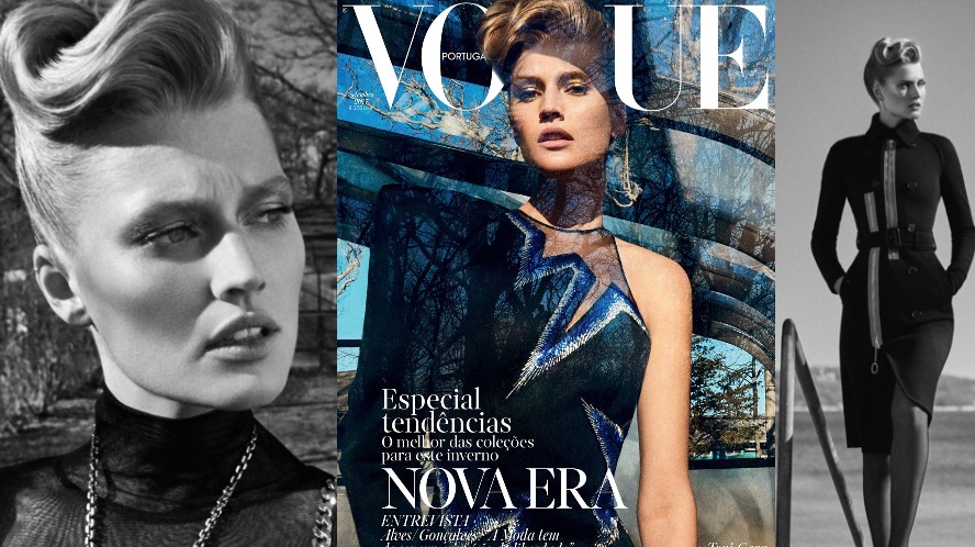 Na obálce Vogue září Toni Garrn. 